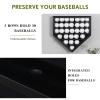 ARRAWIS Baseball Display Case, 30 Solid Wood Baseball Display Holder, Large Capacity and Double Lock Wall Mount Baseball Shadow Box Display Rack with Anti Fade Acrylic Glass Door, Black Finish view 2