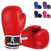 Kruzak Unisex Plain Boxing Gloves for Sparring, Kickboxing, Muay Thai, Martial Arts & MMA Fighting | 08, 10, 12, 14, 16 oz | Men & Women Punch Bag, Mitts & Focus Pads Punching - Red- 12oz view 1