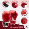 Kruzak Unisex Plain Boxing Gloves for Sparring, Kickboxing, Muay Thai, Martial Arts & MMA Fighting | 08, 10, 12, 14, 16 oz | Men & Women Punch Bag, Mitts & Focus Pads Punching - Red- 12oz view 2