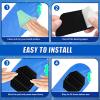 BeapTcely 4 Pack Black Snowboard Stomp Pads, Snowboard Grip Pad Anti Slip Mat Self Adhesive Rubber Ski Snowboard Stomp Pad Provides Extra Grip for Snowboarding for Men Women (4) view 3