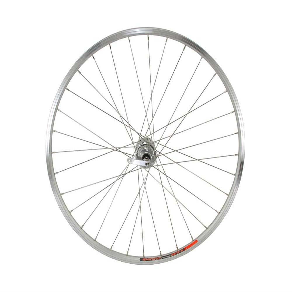 Lowrider Bike 700 Alloy Front 6/Bolt Disk Wheel 36 Spoke 14gSilver 3/8 Q.R/Axle Double Wall Silver.