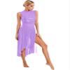FEESHOW Women's Lyrical Dance Costumes Contemporary Dance Costumes Shiny Sequin Dance Dresses Ballet Leotard Dresses Strappy Light Purple X-Large view 3