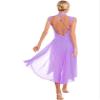 FEESHOW Women's Lyrical Dance Costumes Contemporary Dance Costumes Shiny Sequin Dance Dresses Ballet Leotard Dresses Strappy Light Purple X-Large view 4