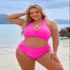 Blooming Jelly Womens Tummy Control Bathing Suits High Waisted Bikini Sets 2 Piece Swim Suits 2026 Medium, Hot Pink view 4
