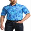 CQR Men's Polo Shirts, Tactical Short Sleeve Golf Performance Shirts, Lightweight Dry Fit UPF 50+ Pique, Frost Essential Reef, Medium view 1