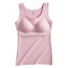 ANRIO Sleeveless Thermals for Women Cold Weather Plus Size Thermal Shirts Warm Fleece Tank Top Camisole Underwear (Color : Pink, Size : XXL/XX-Large) view 1