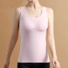 ANRIO Sleeveless Thermals for Women Cold Weather Plus Size Thermal Shirts Warm Fleece Tank Top Camisole Underwear (Color : Pink, Size : XXL/XX-Large) view 2