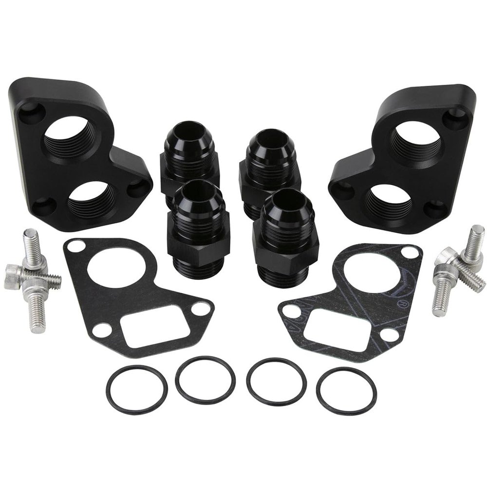 Billet Specialties 77123 LS Remote Water Pump Adapter, Black