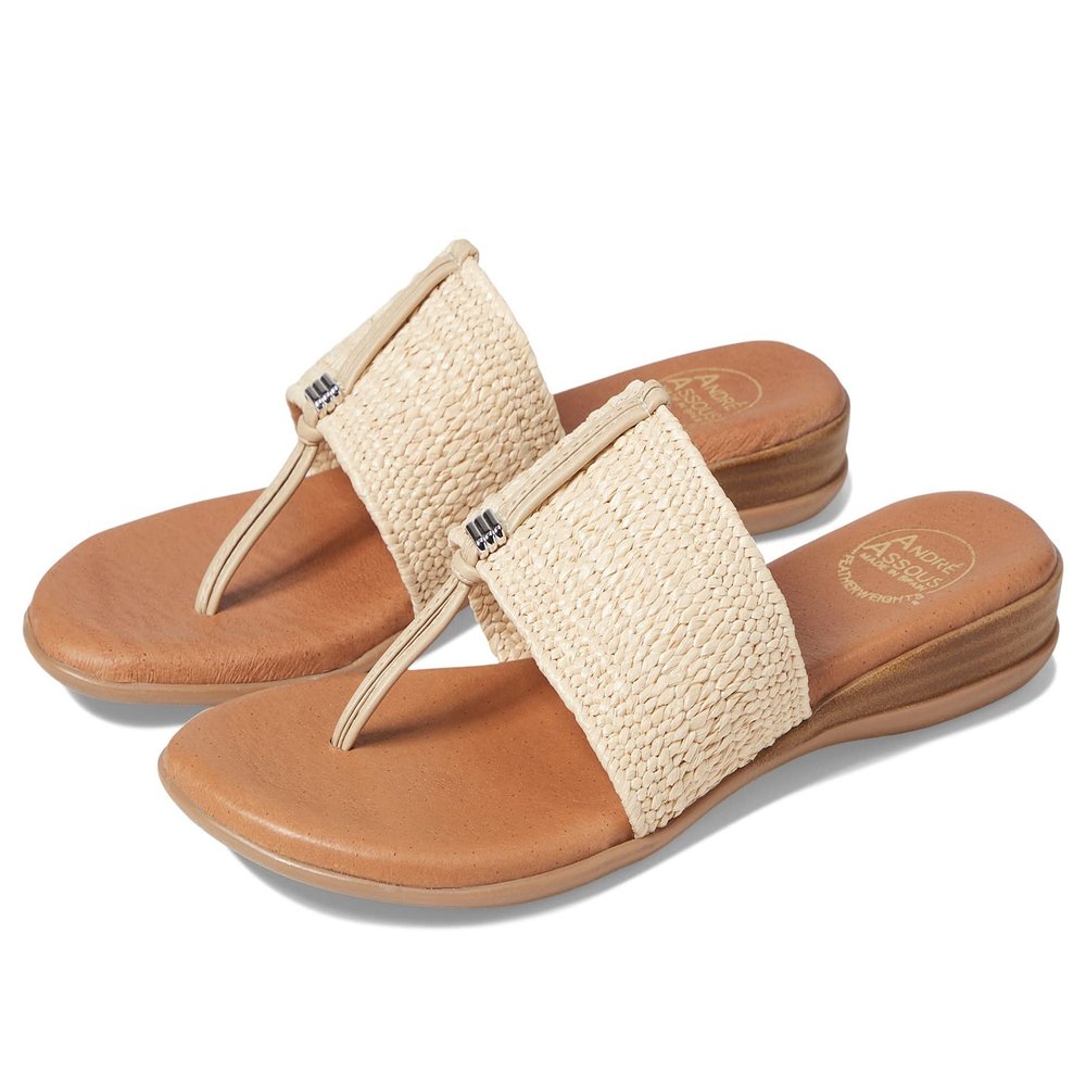 Andr Assous Nice Woven Flat, Natural, 7
