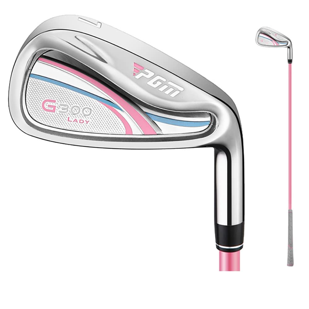 Golf Club Iron Women #7 Golf Irons with Steel or Carbon Shaft Female Golf Clubs (Pink Carbon Rod)