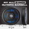 Yes4All 2" Bumper Plate, 10-190 LB Olympic Rubber Weight Plate with Steel Hub for WeightLifting, Strength Training, Home Gym, Less Impact, Absorb Bounce & Shock, Multiple Options, 45LB view 2