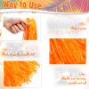 Yunsailing 48 Pieces Plastic Cheer Pompoms Sports Dance Cheerleader Pom Poms with Handles Squad Team Spirited Sports Party Dance Cheering Decorations for Adults Cheerleading(Orange) view 3