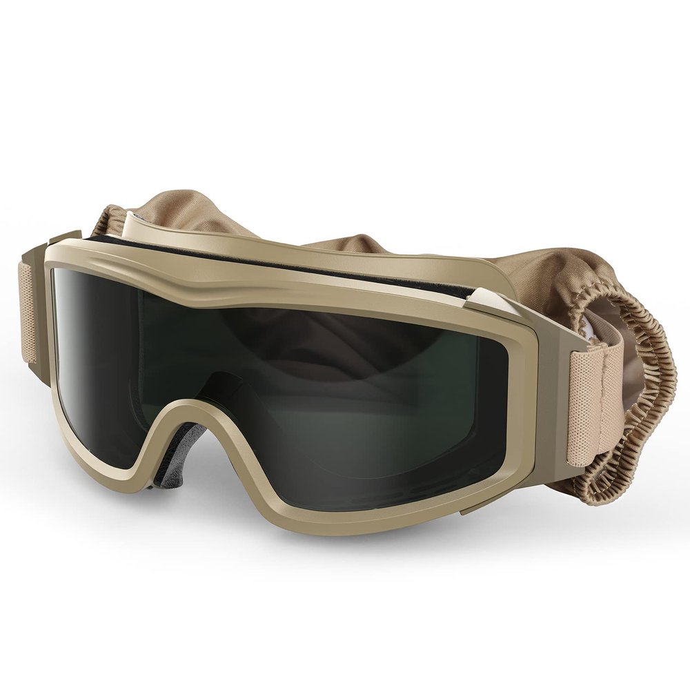 xaegistac Anti fog Goggles Airsoft Safety Tactical Glasses with Interchangeable Lenses,Ballistic Military Goggles for Shooting Hunting Outdoor Sports