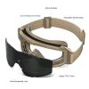 xaegistac Anti fog Goggles Airsoft Safety Tactical Glasses with Interchangeable Lenses,Ballistic Military Goggles for Shooting Hunting Outdoor Sports view 2