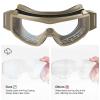 xaegistac Anti fog Goggles Airsoft Safety Tactical Glasses with Interchangeable Lenses,Ballistic Military Goggles for Shooting Hunting Outdoor Sports view 3