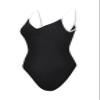 Dance Elite Camisole Leotard For Women - Kailey - Womens Dance Leotard With High Leg And V-Neck (Black/White, LA) view 1