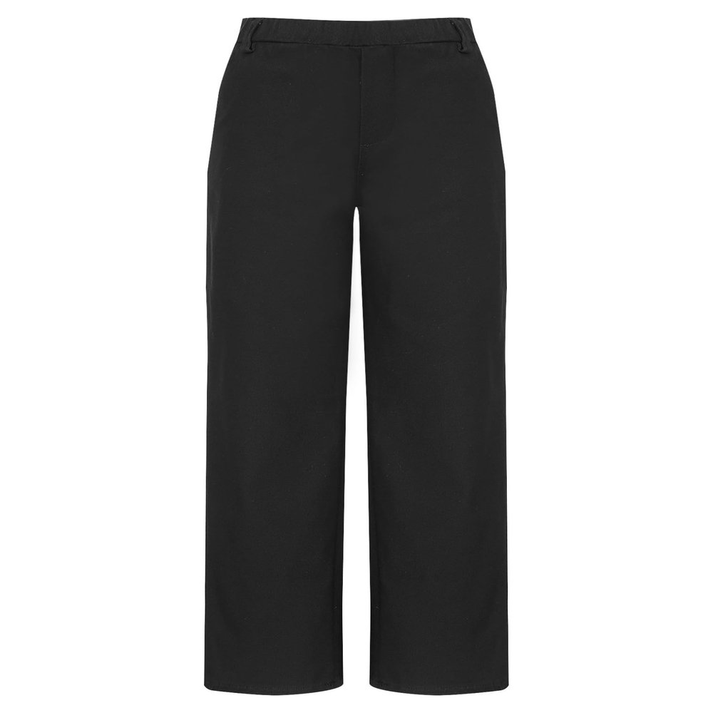 Hularka Kids Boys Gentleman Suit Pants Elastic Waistband Belt Loop Pants for Wedding Birthday Party Black 5 Years