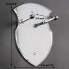 KAFENDA Acrylic Sword Wall Mount Plaque Medieval Knights Sword Plaque Shield Wall Hanger Disaply Holder view 2