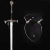 KAFENDA Acrylic Sword Wall Mount Plaque Medieval Knights Sword Plaque Shield Wall Hanger Disaply Holder view 3