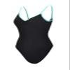 Dance Elite Camisole Leotard For Women - Kailey - Womens Dance Leotard With High Leg And V-Neck (Black/Green, XSA) view 1