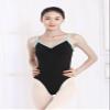 Dance Elite Camisole Leotard For Women - Kailey - Womens Dance Leotard With High Leg And V-Neck (Black/Green, XSA) view 2