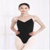 Dance Elite Camisole Leotard For Women - Kailey - Womens Dance Leotard With High Leg And V-Neck (Black/Pink, XLA) view 2
