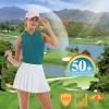 LastFor1 Women's Golf Polo Sleeveless Shirt Zip-Up UPF 50+ UV Protection Athletic Tops Slim Fit Quick Dry Lightweight Jungle Green XS view 4