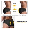 Akkad Kuti Mens Butt Lifter Shapewear Hip Enhancer Mens Padded Underwear with Detachable Pads (Black Low-waisted, M) view 3