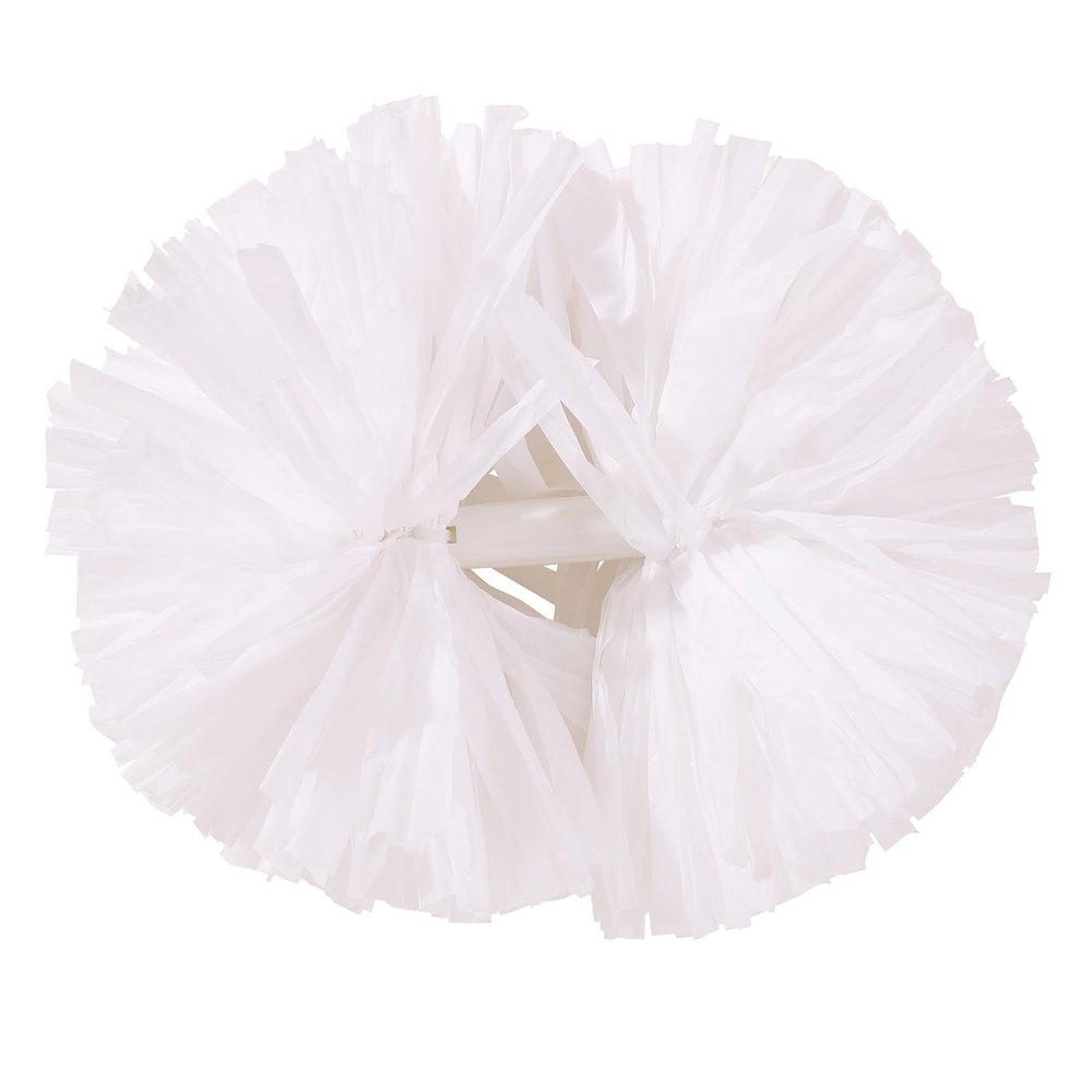 Blaward Cheerleading Pom Poms for Girls with Baton Handle, Upgrade Fluffy Cheerleader Pom Poms for Kids Adults Sport Dance Cheer Pompoms for School Game Team Spirit Cheering - 2 Pack