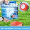 Perthlin 2 Pcs 2.6 Gallon Camping Water Container with Spigot, Portable Water Storage Tank Jug Thick Leakproof Liquid Dispenser Carrier for Vehicle, Hiking, Picnic, Outdoor, Emergency, Hurricane view 3