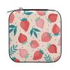 Wusikd Berries Leaves Jewelry Box PU Leather Travel Portable Jewelry Case Storage Box for Women Rings Earrings Necklaces view 2