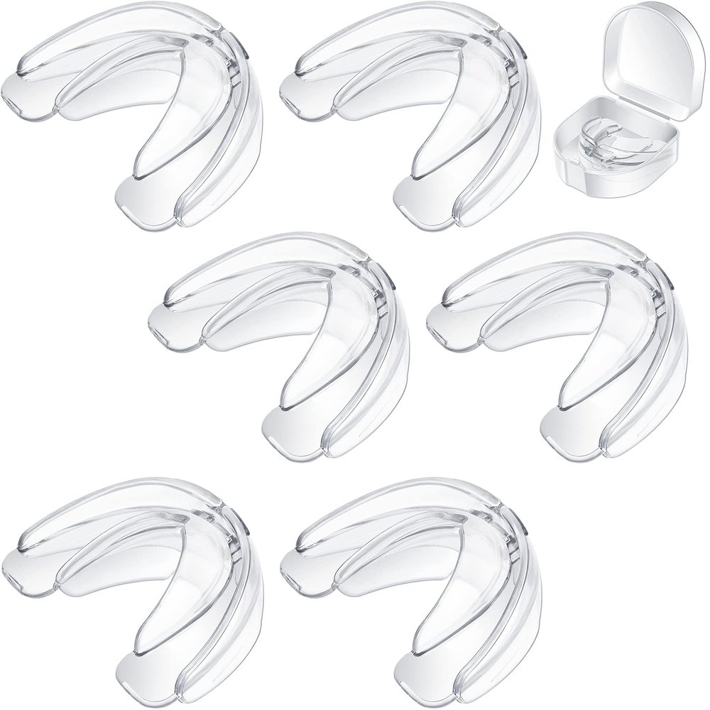 TOODOO 6 Pieces Braces Mouth Guard Kids Sports Mouth Guard for Kids Double Football Youth Mouthguards for Boxing Football Hockey Karate Basketball (Transparent)
