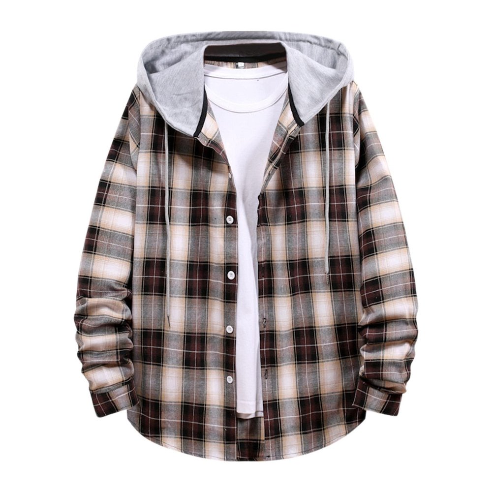Striped Shirt for Men Vintage Button Up Long Sleeve Casual Dress Shirts Regular Fit Big and Tall Retro Cotton T-Shirts