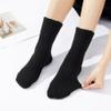 Zando Cozy Warm Winter Socks for Women Soft Slouch Fuzzy Socks Thick Comfy Fleece Socks for Girls Womens Wool Boot Socks Thanksgiving Socks Fall Long Socks C Black One Size view 2