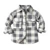 Toddler Baby Boys Girls Flannel Shirt Jacket Kids Long Sleeve Plaid Lapel Button Down Shacket Christmas Coat Autumn Casual Top Fall Outwear Clothes Light Green 3-4 Years view 1