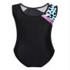 Hansber Kids Girls One Piece Sleeveless Leotard Gymnastics Dancewear Ballet Dance Bodysuit Costume Leopard 12 view 2