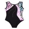 Hansber Kids Girls One Piece Sleeveless Leotard Gymnastics Dancewear Ballet Dance Bodysuit Costume Leopard 12 view 3