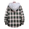 Striped Shirt for Men Vintage Button Up Long Sleeve Casual Dress Shirts Regular Fit Big and Tall Retro Cotton T-Shirts D-Green view 3