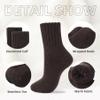 Zando Cozy Warm Winter Socks for Women Soft Slouch Fuzzy Socks Thick Comfy Fleece Socks for Girls Womens Wool Boot Socks Thanksgiving Socks Fall Long Socks C Coffee One Size view 3