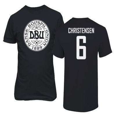 FLAURA Denmark Soccer #6 Christensen World Football Fans Adult and Youth T-Shirt (Black, 5X-Large)