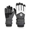 Clape Ski Gloves,Winter Outdoor Waterproof Gloves Breathable Thermal Glove Touch Screen Cold Weather Gloves, Dark Grey/White view 1