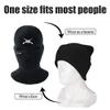 3 Hole Ski Mask Sheisty Mask Knitted Full Face Balaclava Winter Warmer Outdoor Sports Thermal for Men Women Rose Red view 3