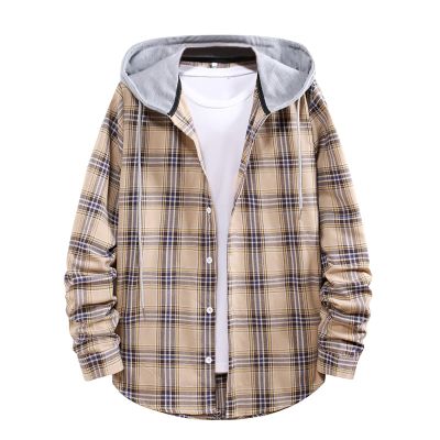 Striped Shirt for Men Vintage Button Up Long Sleeve Casual Dress Shirts Regular Fit Big and Tall Retro Cotton T-Shirts D-Khaki
