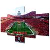 American Decor GEHA Field at Arrowhead Stadium Pictures Paintings 5 Panel Canvas Wall Art Chiefs American Soccer Pictures Artwork Home Decor for Living Room Giclee Framed Ready to Hang (50"Wx24"H) view 1