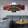 American Decor GEHA Field at Arrowhead Stadium Pictures Paintings 5 Panel Canvas Wall Art Chiefs American Soccer Pictures Artwork Home Decor for Living Room Giclee Framed Ready to Hang (50"Wx24"H) view 2