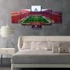 American Decor GEHA Field at Arrowhead Stadium Pictures Paintings 5 Panel Canvas Wall Art Chiefs American Soccer Pictures Artwork Home Decor for Living Room Giclee Framed Ready to Hang (50"Wx24"H) view 3