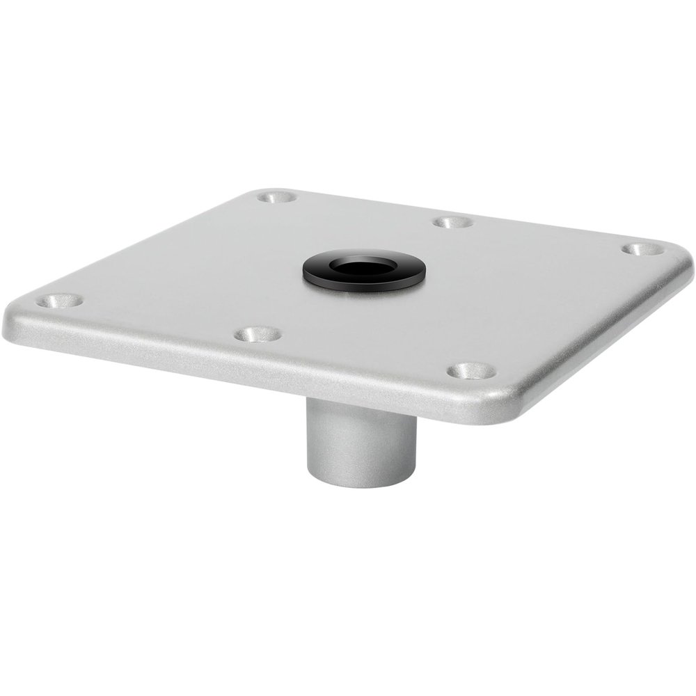 TEPU Boat Seat Base 7" x 7" Aluminum Alloy Material 3/4" Pin Post Socket, Heavy Duty Boat Seat Pedestals, Corrosion Resistant, Suitable for jon boats, canoes, bass boats and most other boat seat Mount