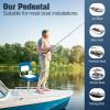 TEPU Boat Seat Base 7" x 7" Aluminum Alloy Material 3/4" Pin Post Socket, Heavy Duty Boat Seat Pedestals, Corrosion Resistant, Suitable for jon boats, canoes, bass boats and most other boat seat Mount view 2