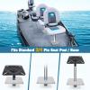 TEPU Boat Seat Base 7" x 7" Aluminum Alloy Material 3/4" Pin Post Socket, Heavy Duty Boat Seat Pedestals, Corrosion Resistant, Suitable for jon boats, canoes, bass boats and most other boat seat Mount view 3
