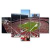 California, US Decor Wall Art American Soccer Team Canvas Printing 5 Piece Posters Stadium Picture Modern Artwork for Boys Bedroom Living Room Decorations Stretched and Framed Ready to Hang(60"Wx32"H) view 1